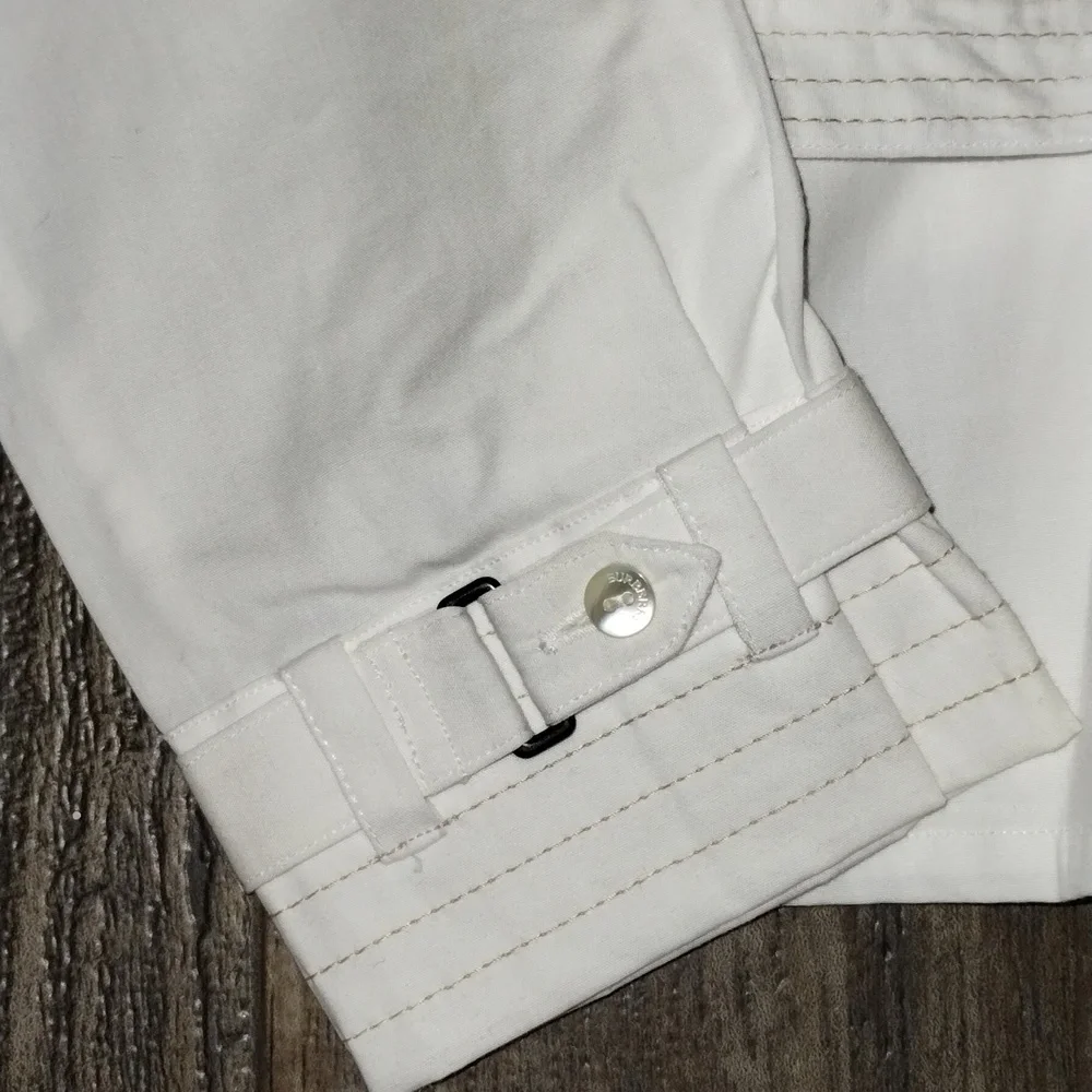 Burberry Asymmetrical Ivory Button-Up Shirt - Picture 4 of 11